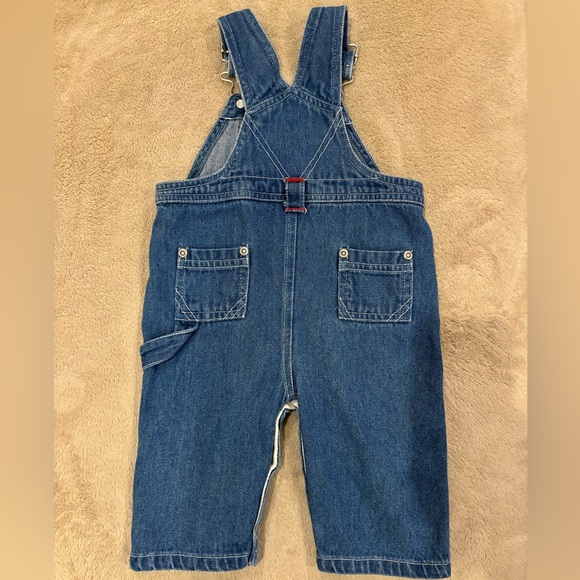 Sesame Street Denim Overalls Vintage Embroidered Train Size 6-9M - Picture 4 of 4